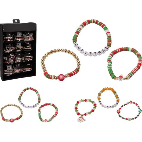 3 BRACCIALETTI NATALE 5CM 2ASS